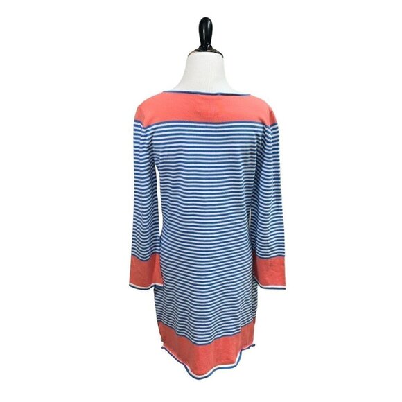 STS Sail to Sable Women's S Small Knit Sweater Dress Striped Long Sleeves Blue - Picture 6 of 8